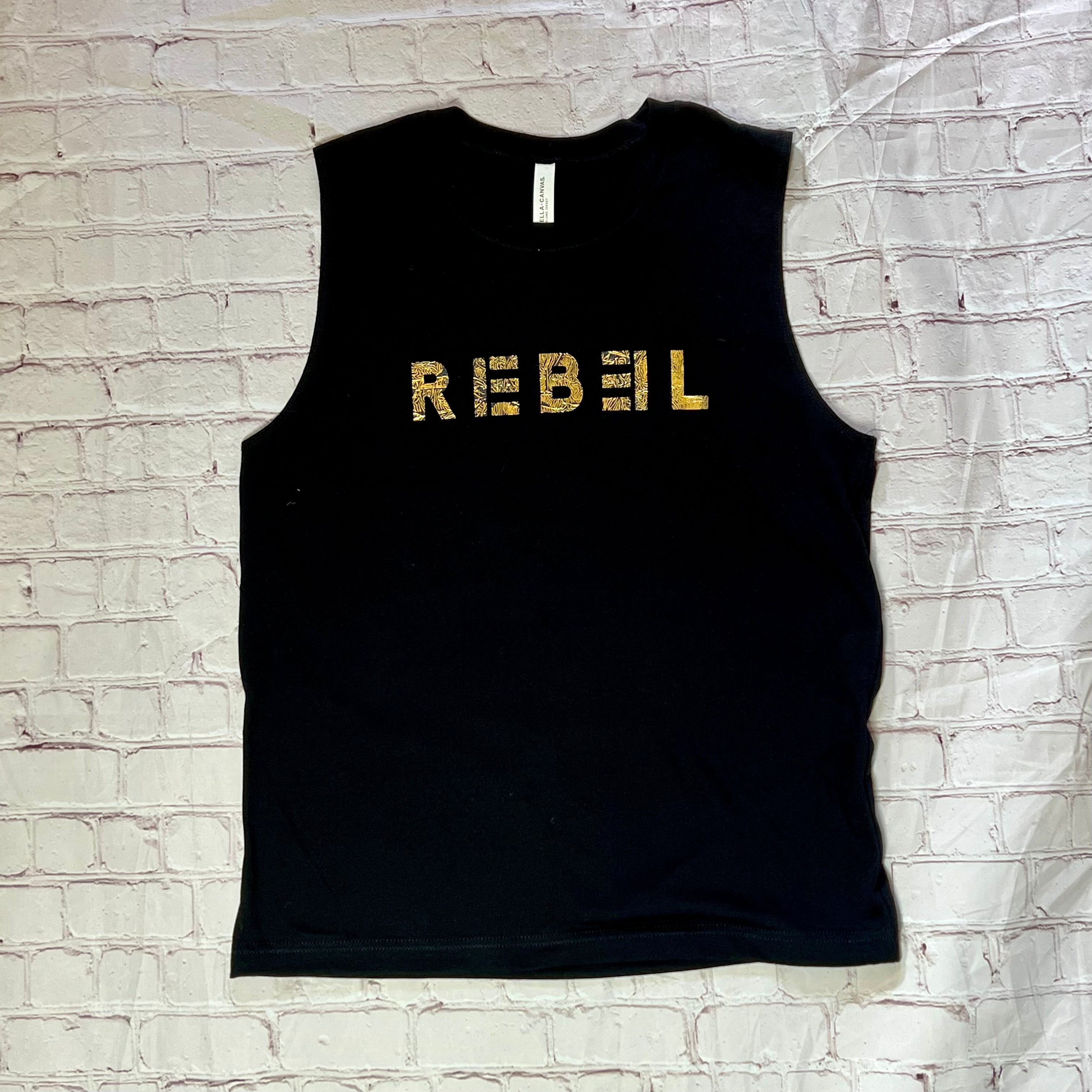 Gold Crackle Unisex Muscle Tank