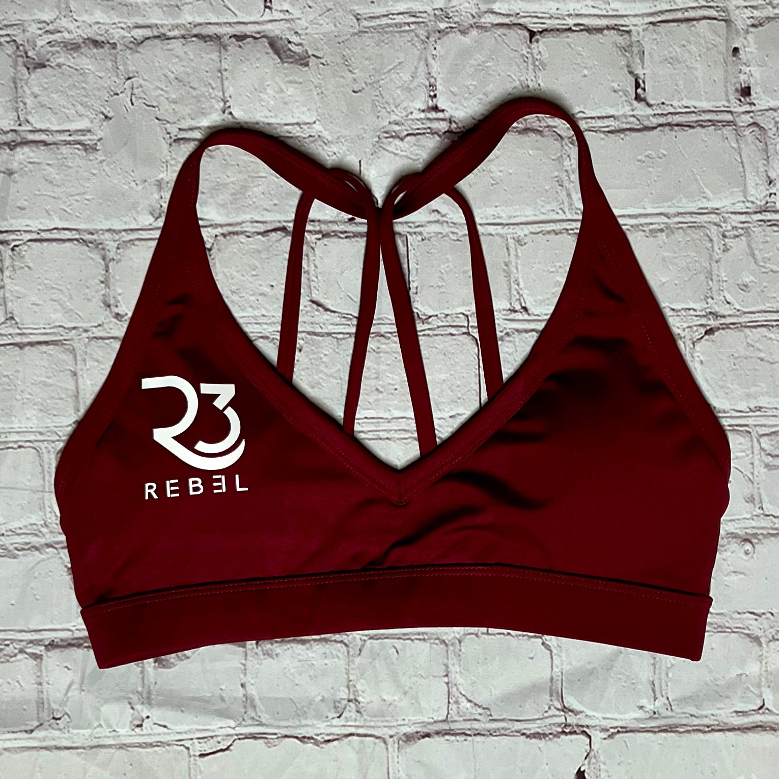 Strappy R3 Logo Sports Bra - Red