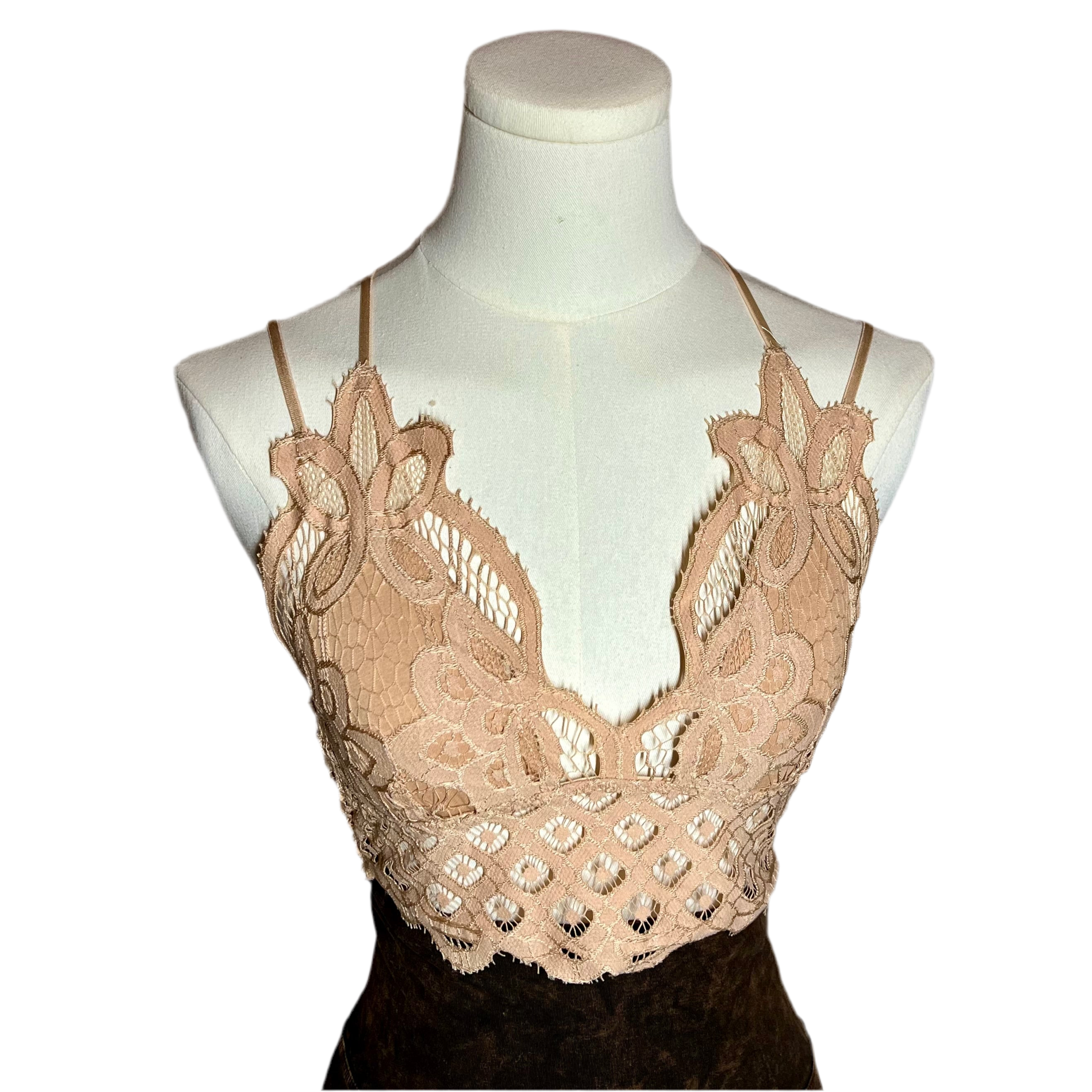 Ballet Slipper Crochet Lace Bralette