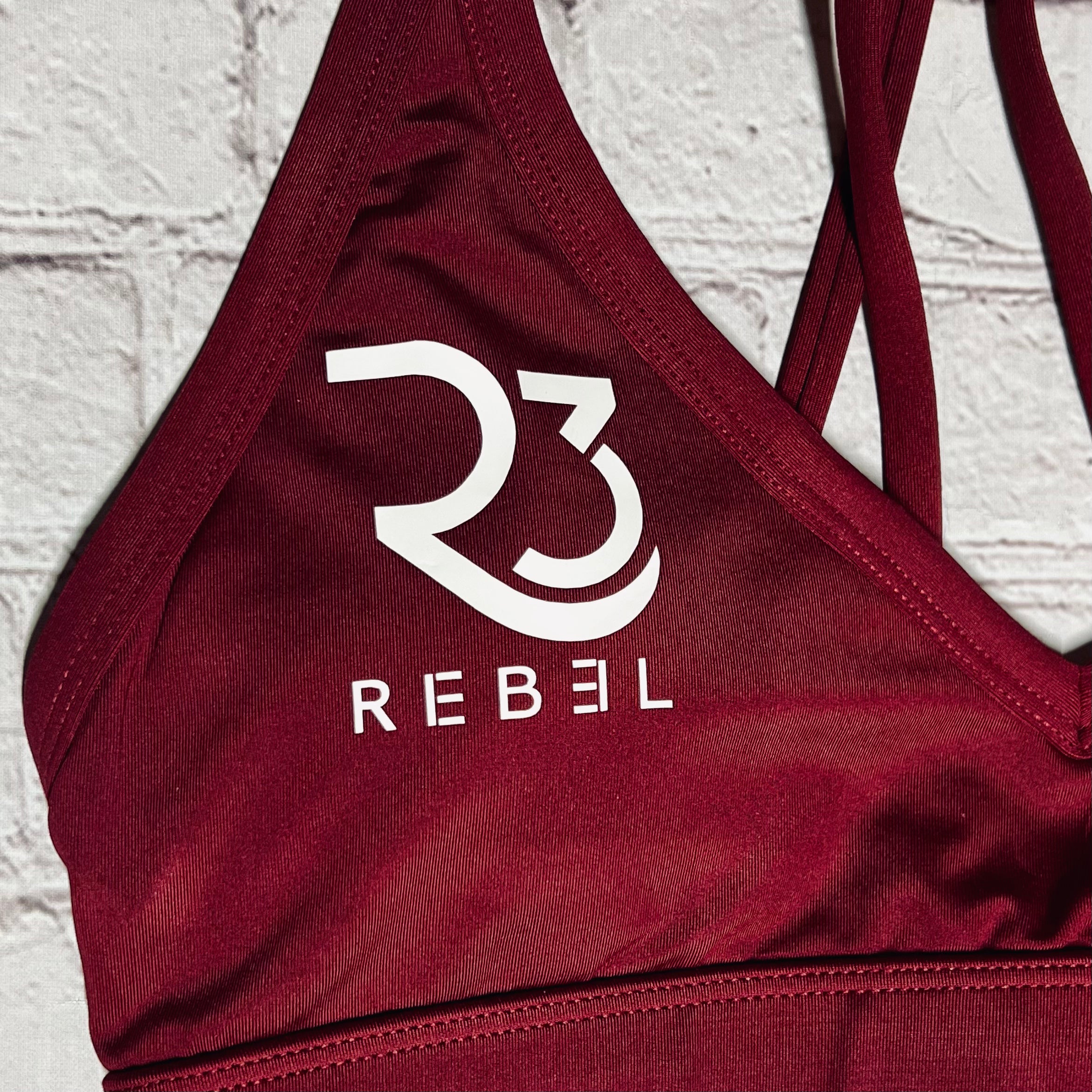 Strappy R3 Logo Sports Bra - Red