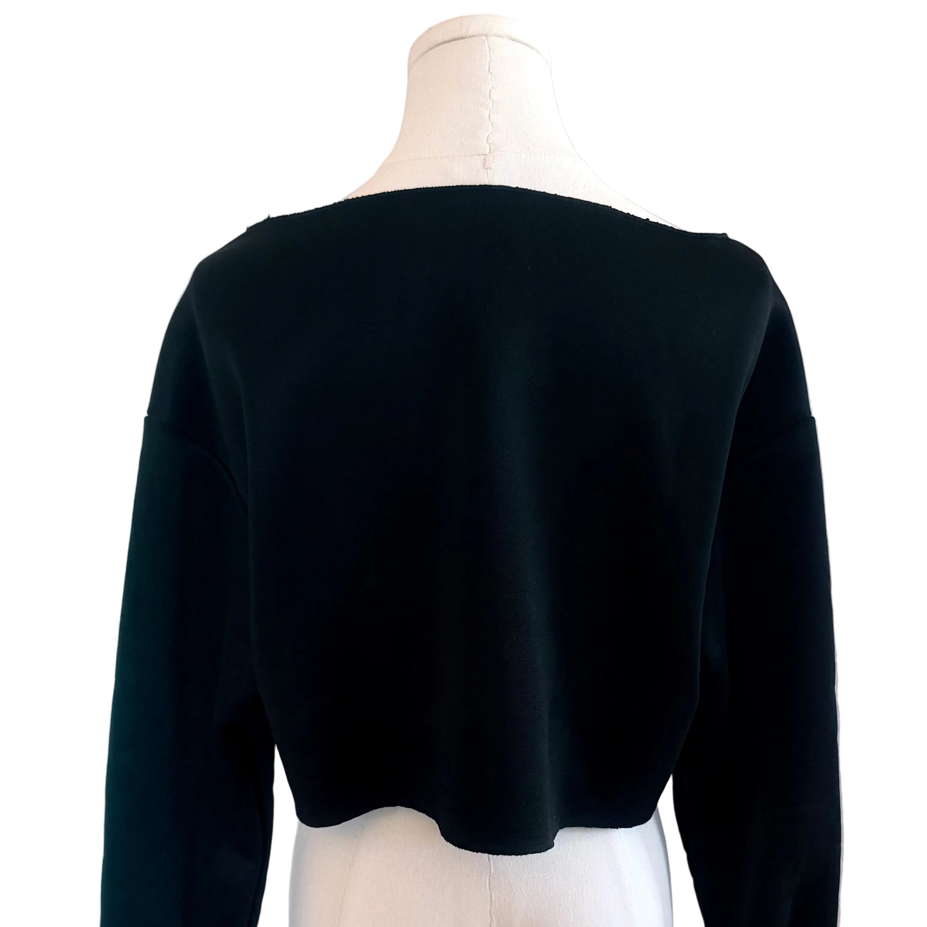 REB3L X Off-the-Shoulder Anniversary Crop Crew (Black)